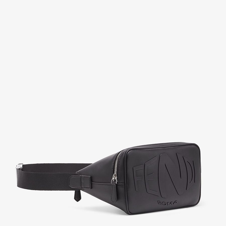 Black leather belt bag - 3