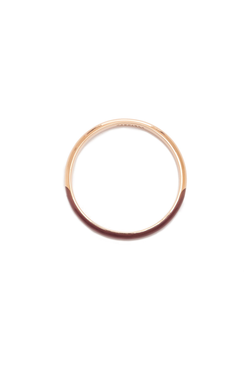 Vitreous Brown Enamel & 18K Gold Bangle 3