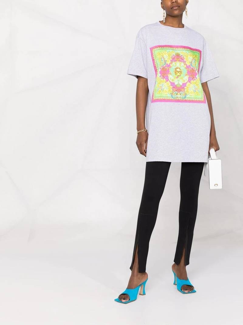 PHILIPP PLEIN baroque print T-shirt dress outlook