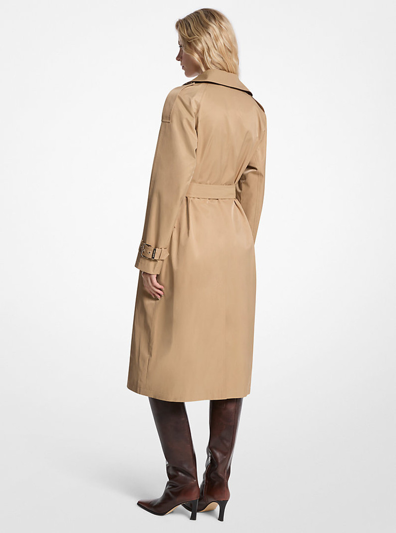 MICHAEL KORS Cotton Blend Belted Trench Coat outlook