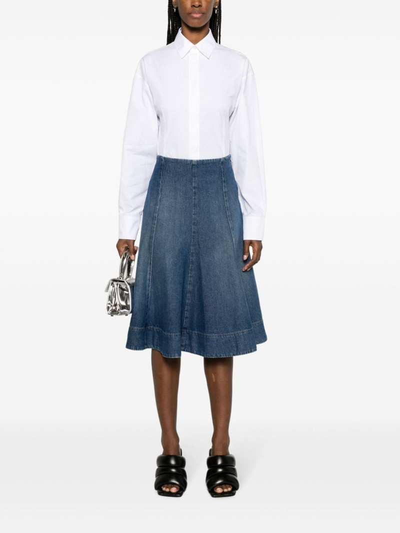 Alaïa pointed-collar poplin bodysuit outlook