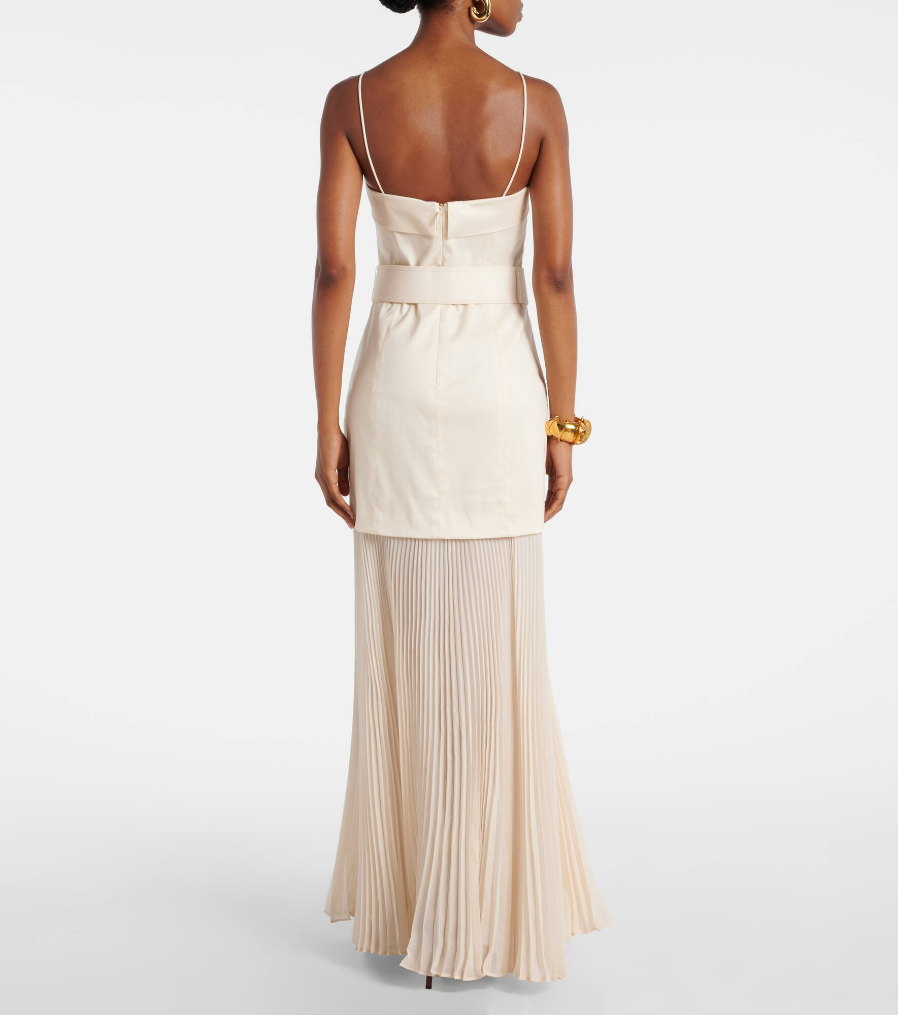 Bailey belted pleated maxi dress - 3