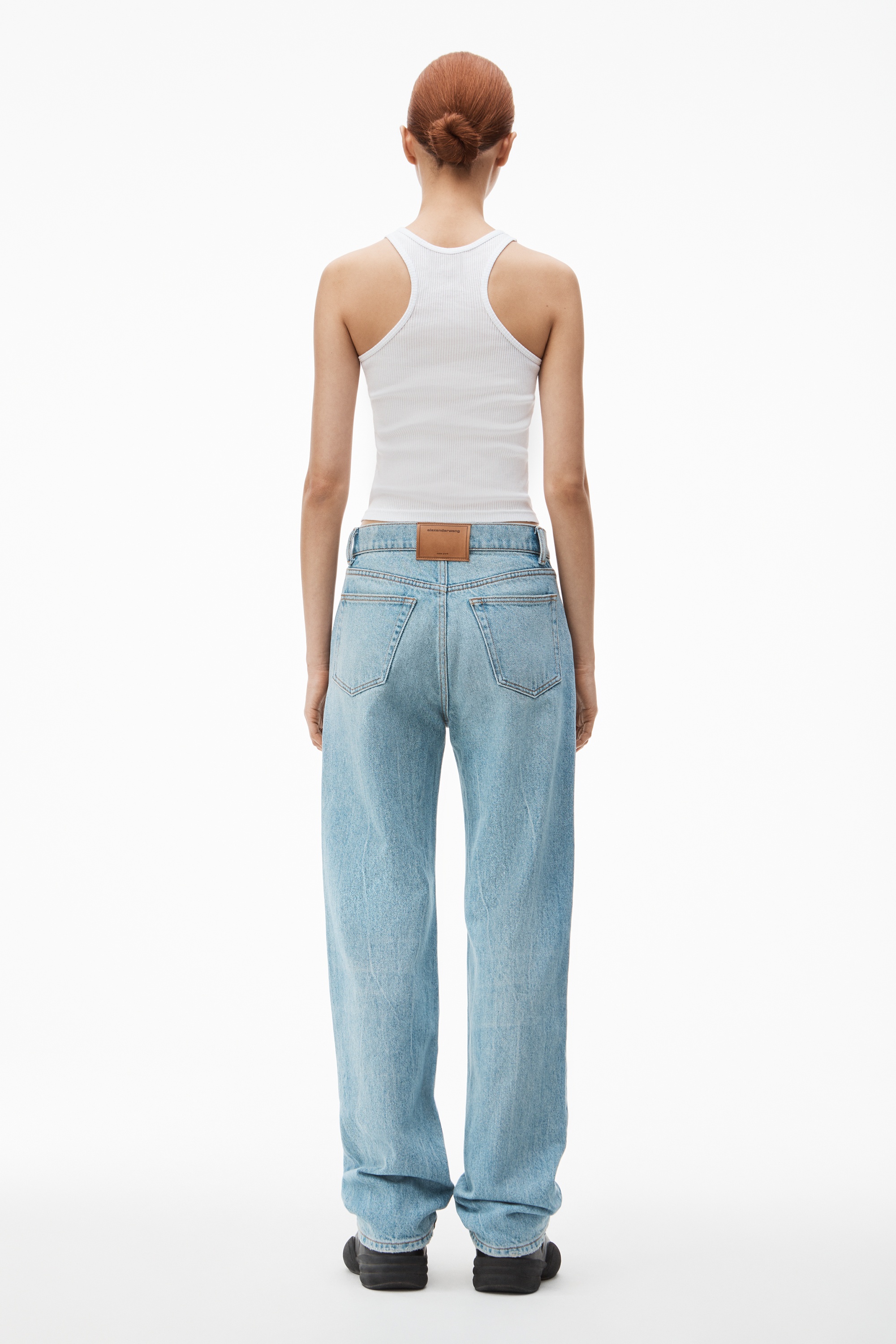 EZ mid-rise straight-leg jean in denim