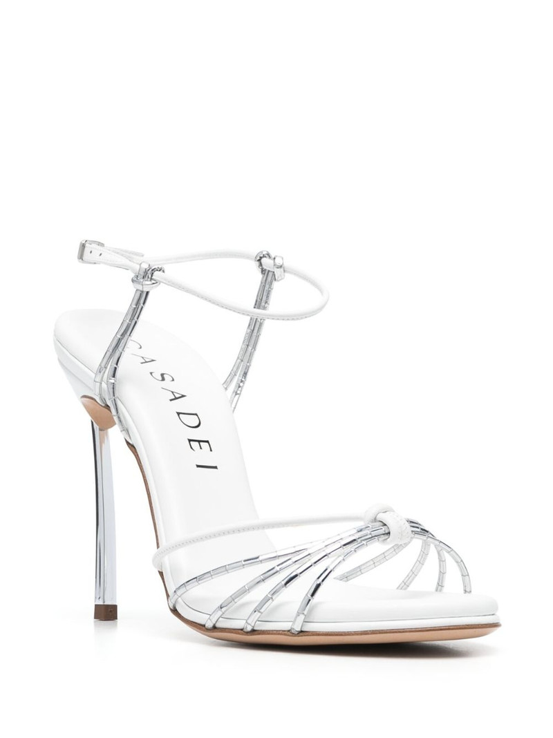 CASADEI Blade metallic-effect 100mm sandals outlook
