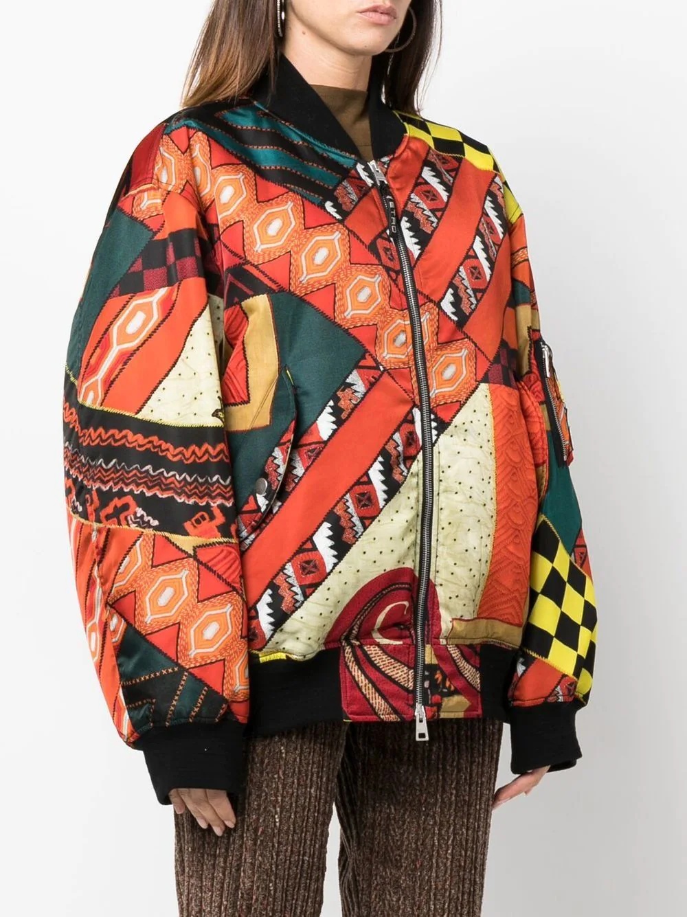 patchwork reversible bomber jacket - 3