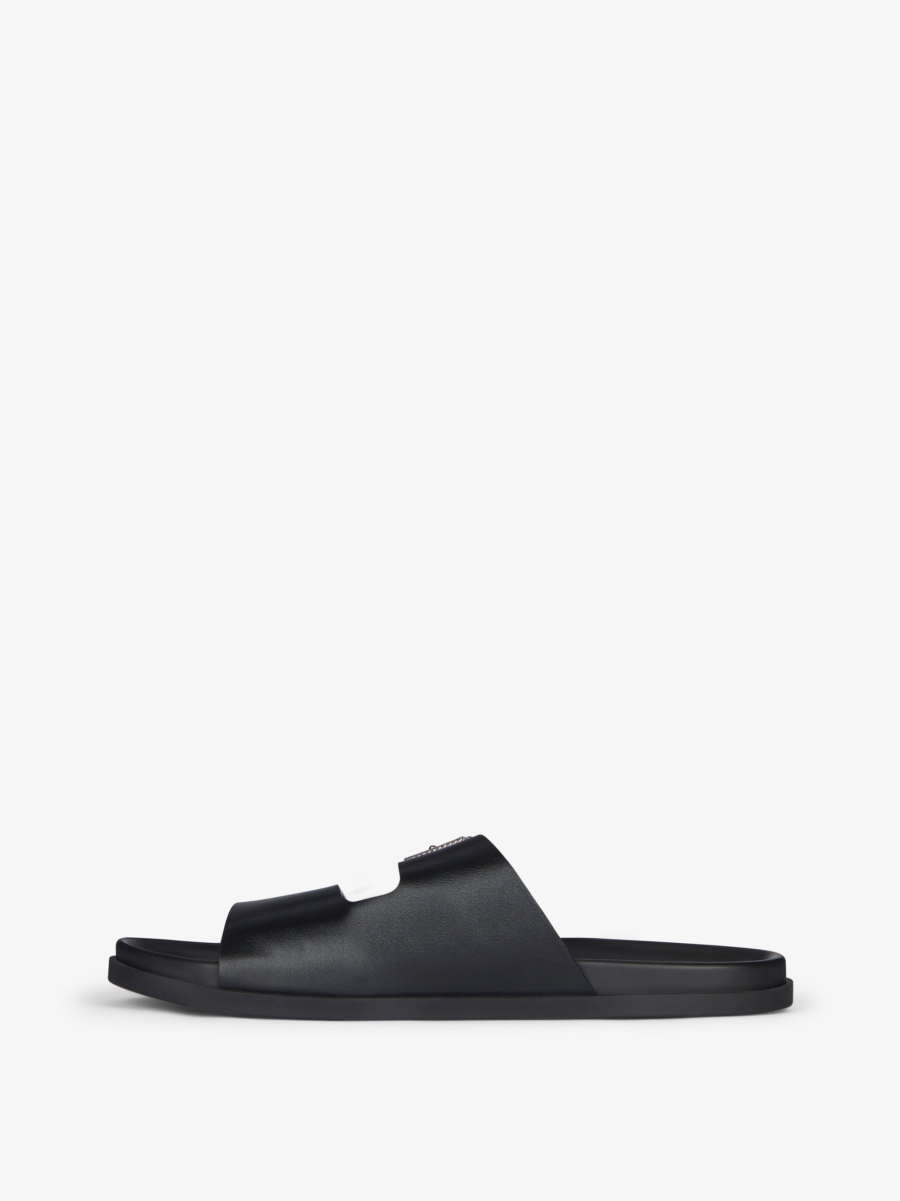 VOYOU FLAT SANDALS IN GRAINED LEATHER - 3