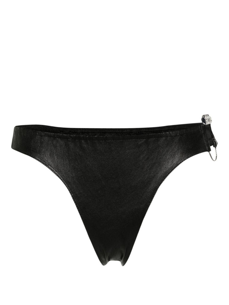 logo-plaque leather briefs 1