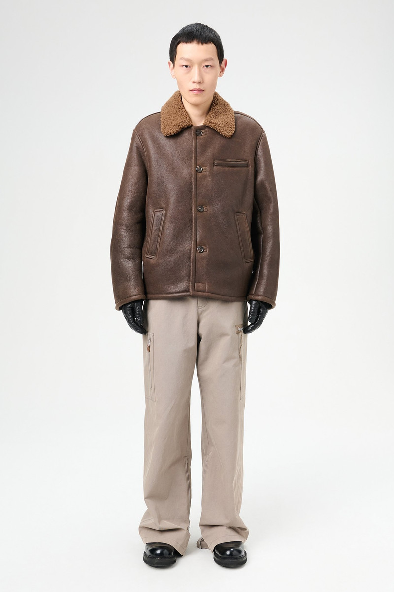 Our Legacy Alaska Jacket Rustic Grain Brown Shearling outlook