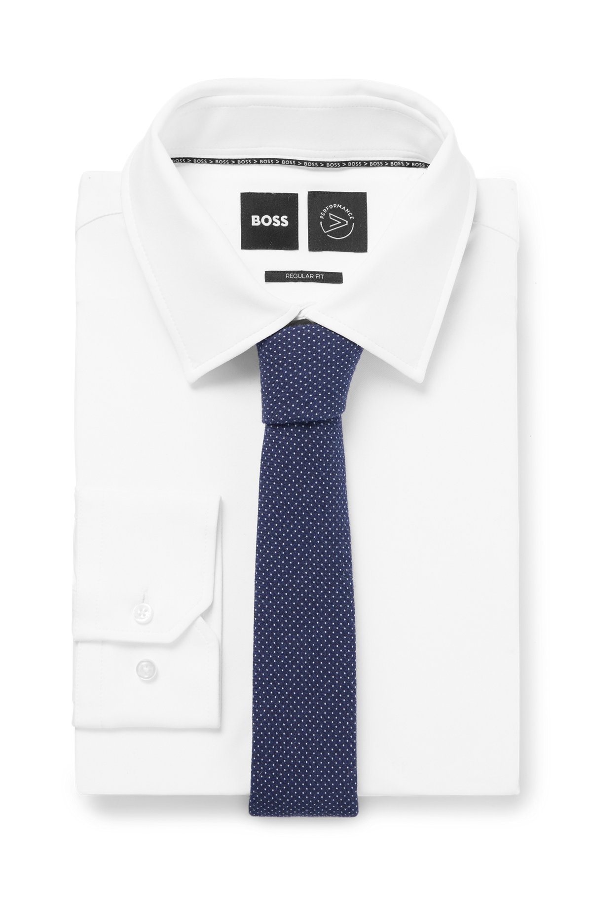 DOT-PRINTED TIE IN COTTON AND WOOL - 3