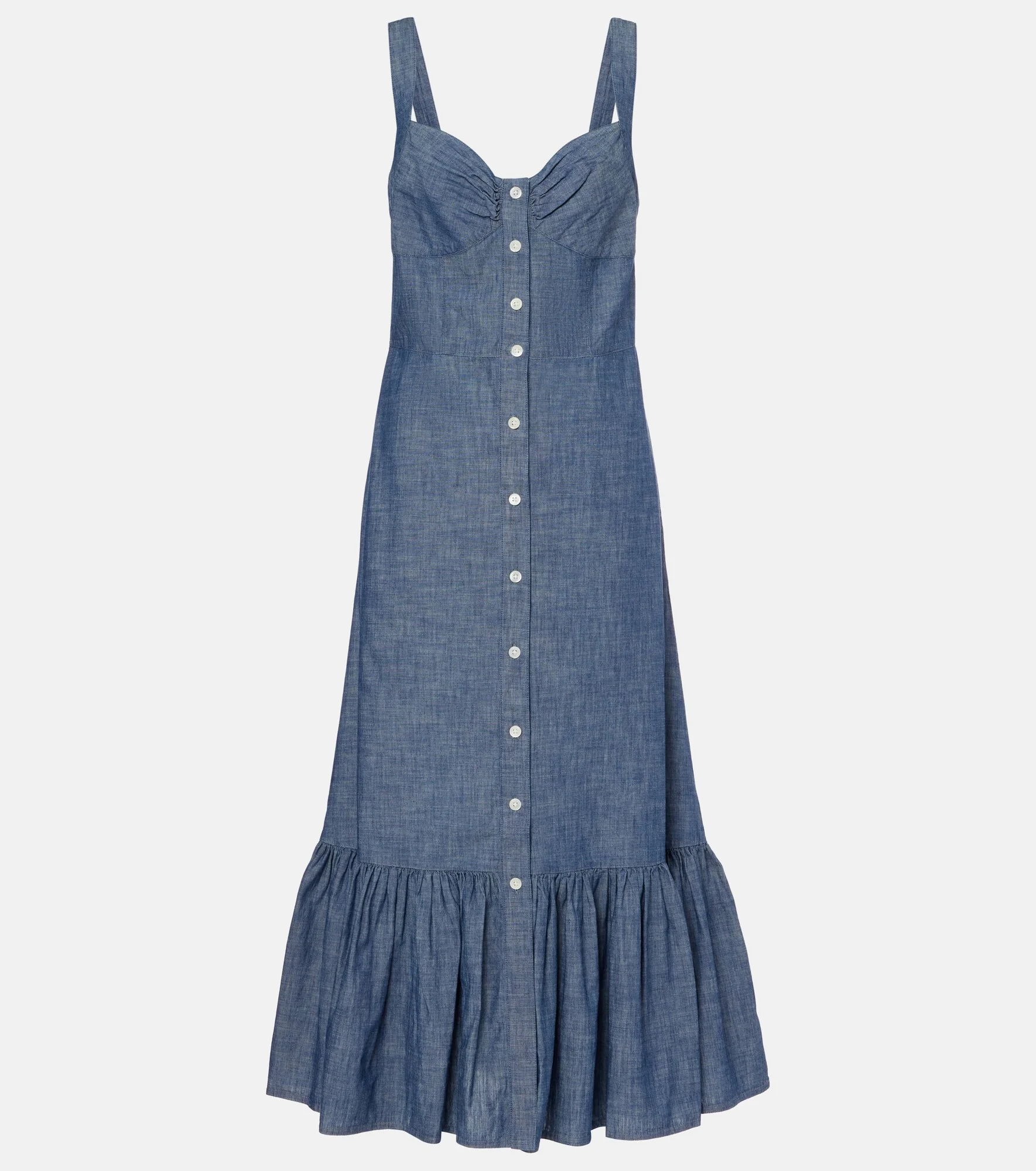 Cotton chambray maxi dress - 1