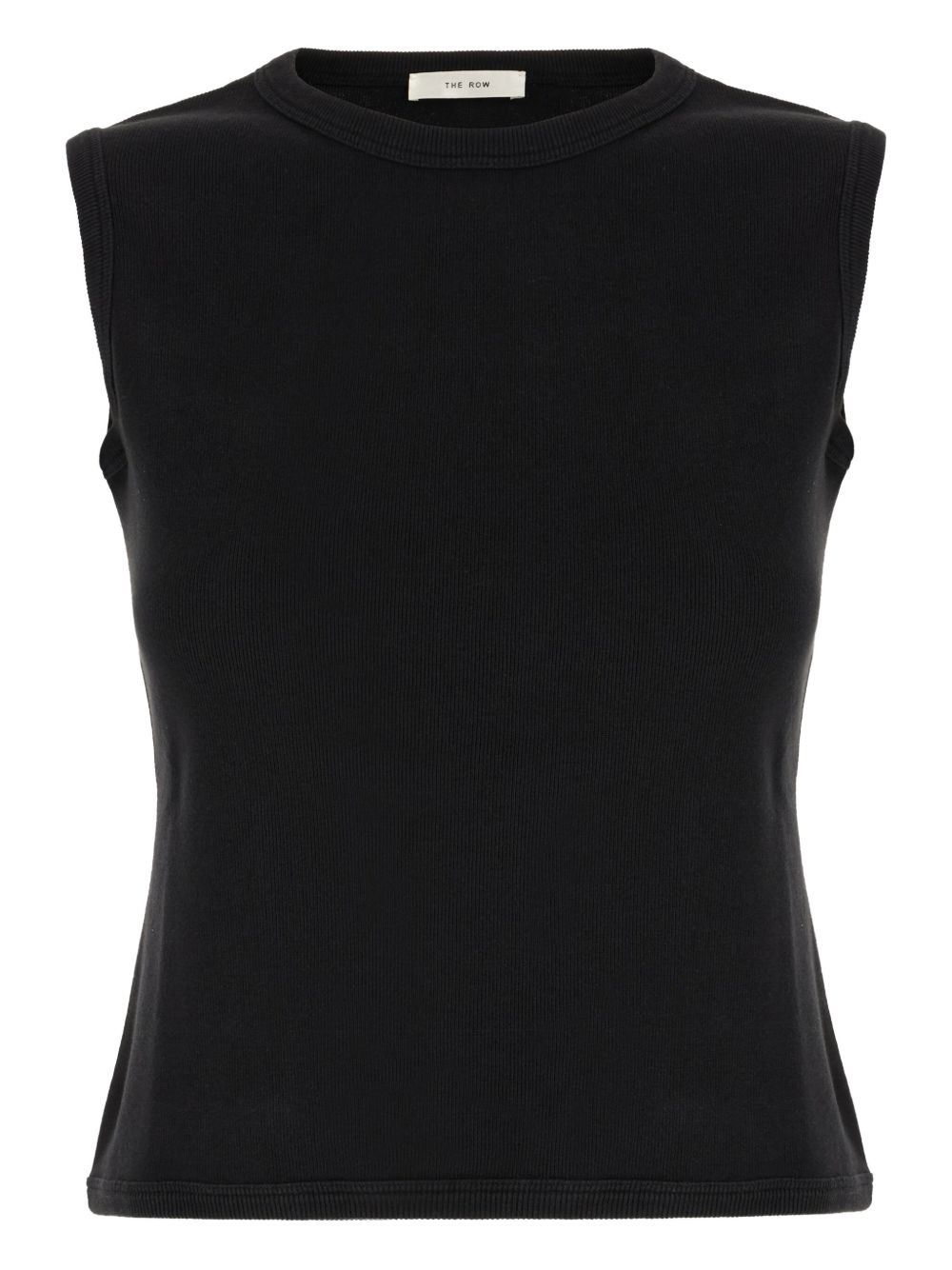 ribbed sleeveless top - 1