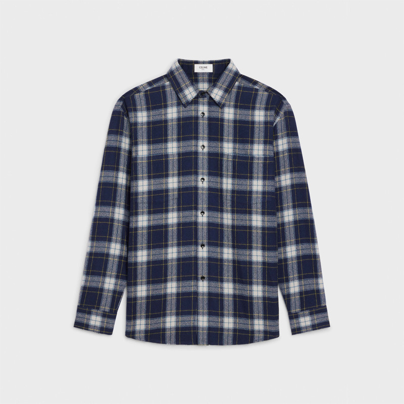 LOOSE SHIRT IN CHECKED WOOL 1