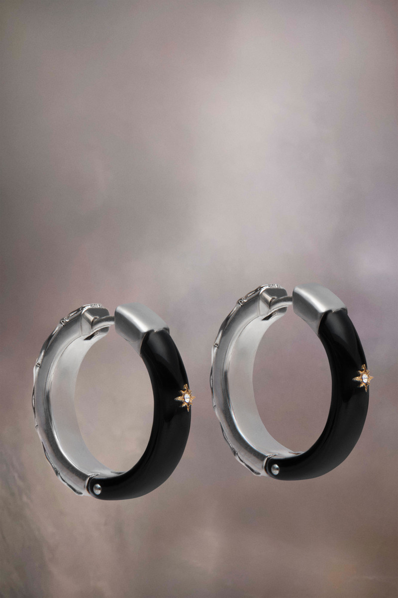 Maison Margiela Enamel hoop earrings outlook