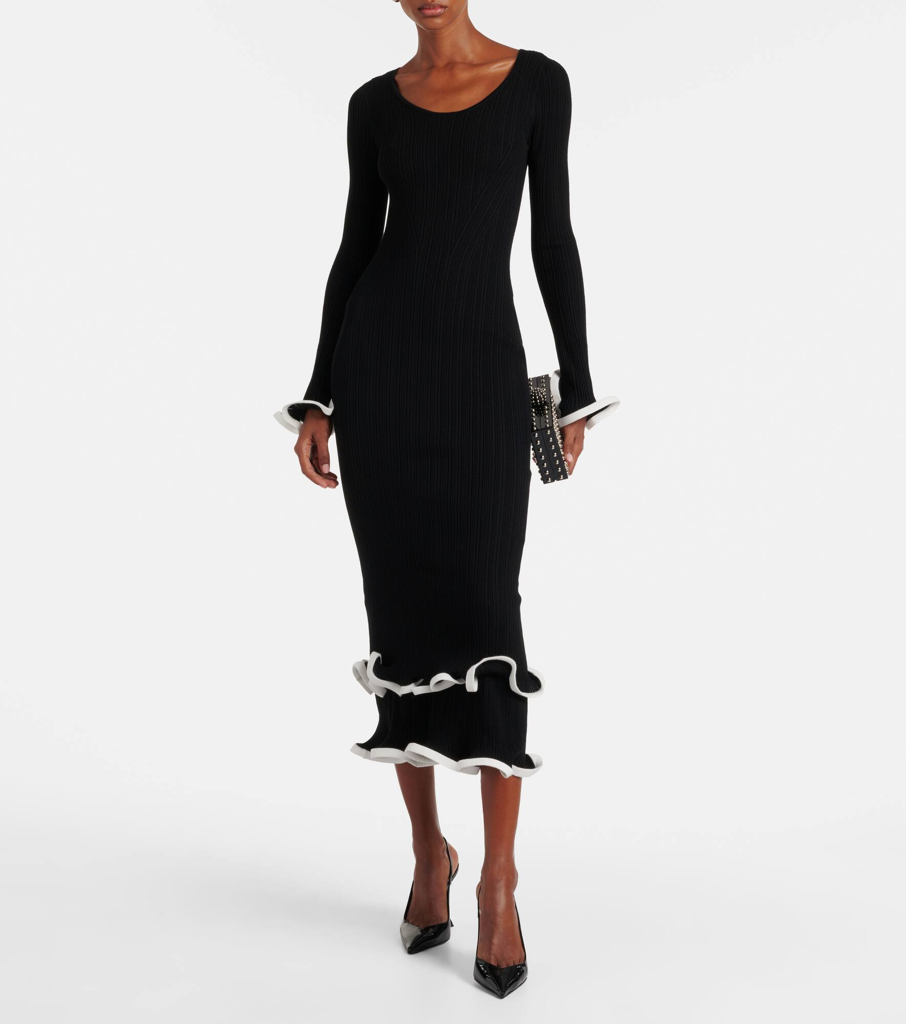 Solani ribbed-knit midi dress - 2