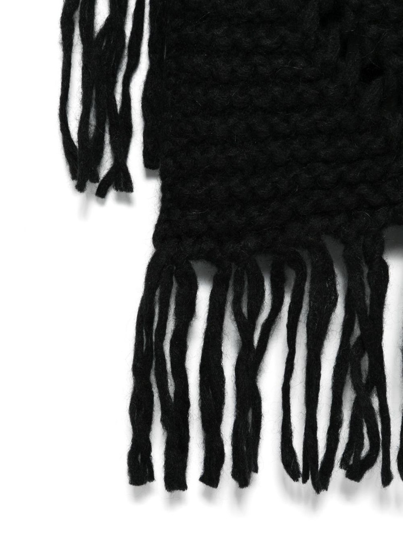 logo fringed scarf 3