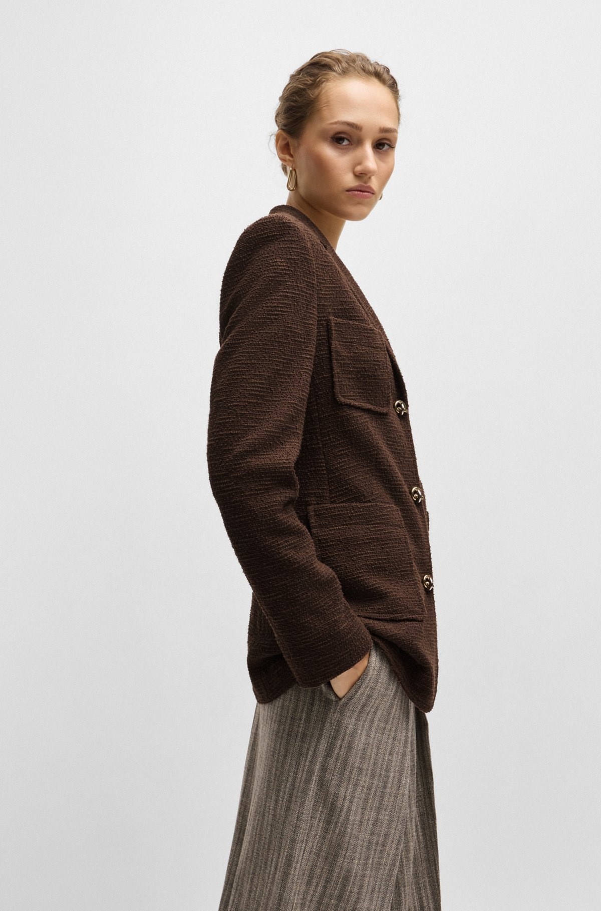 SLIM-FIT JACKET IN TWEED - 6