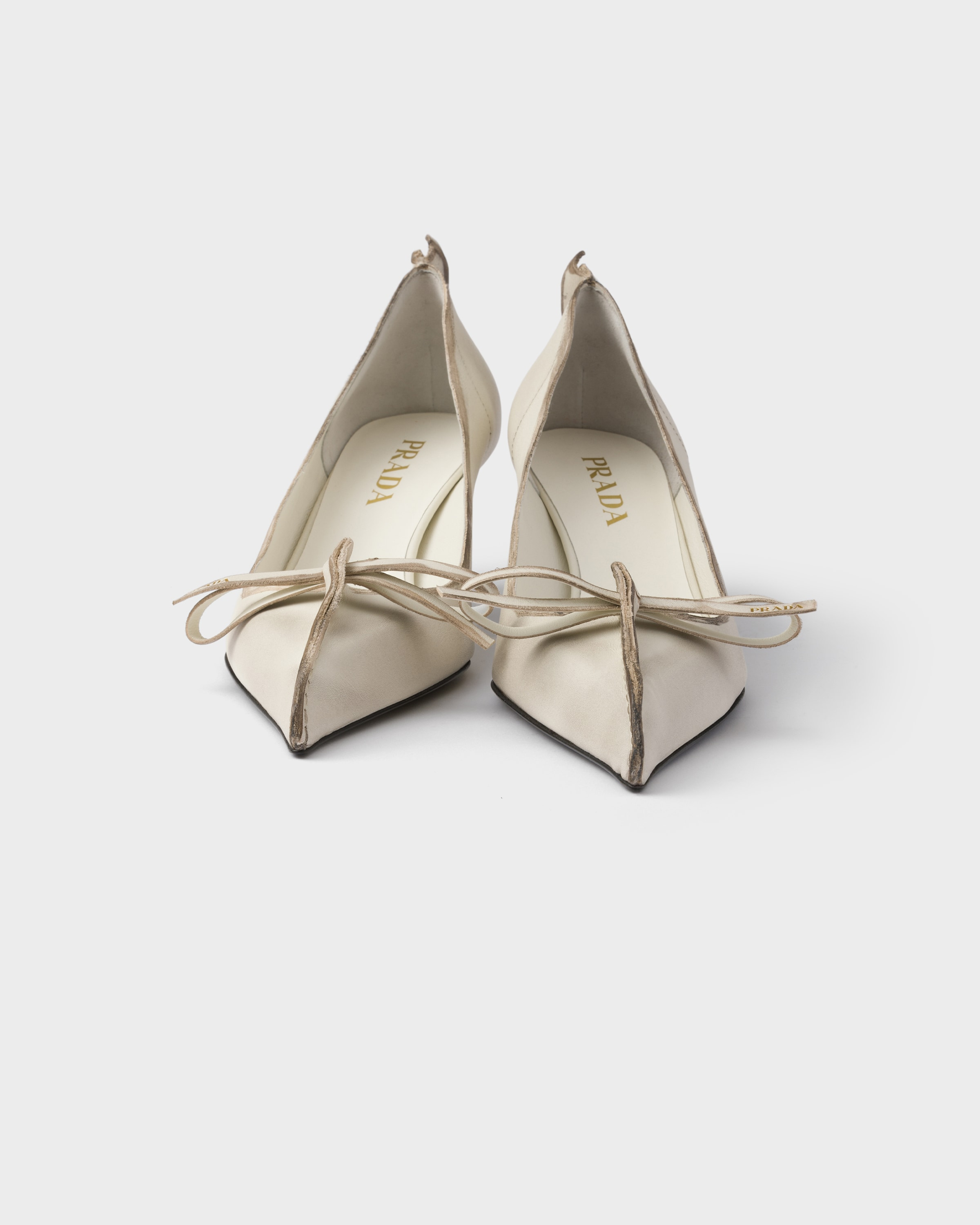 Antiqued leather pumps - 6