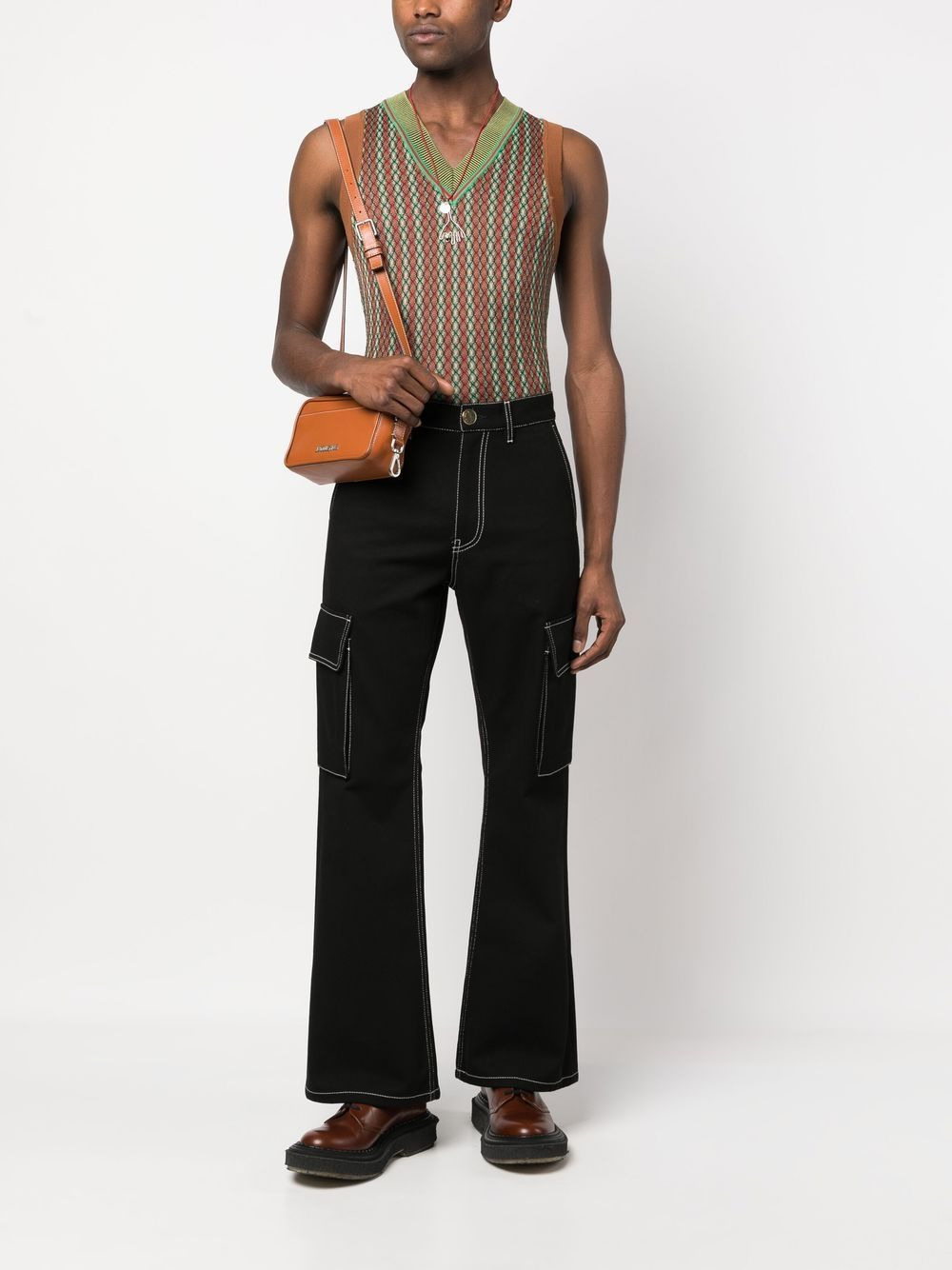 flared cotton chinos - 2