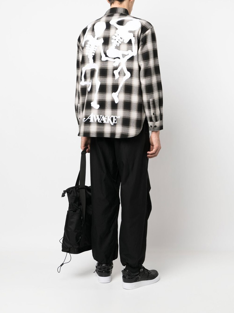 AWAKE NY checked long-sleeve shirt outlook
