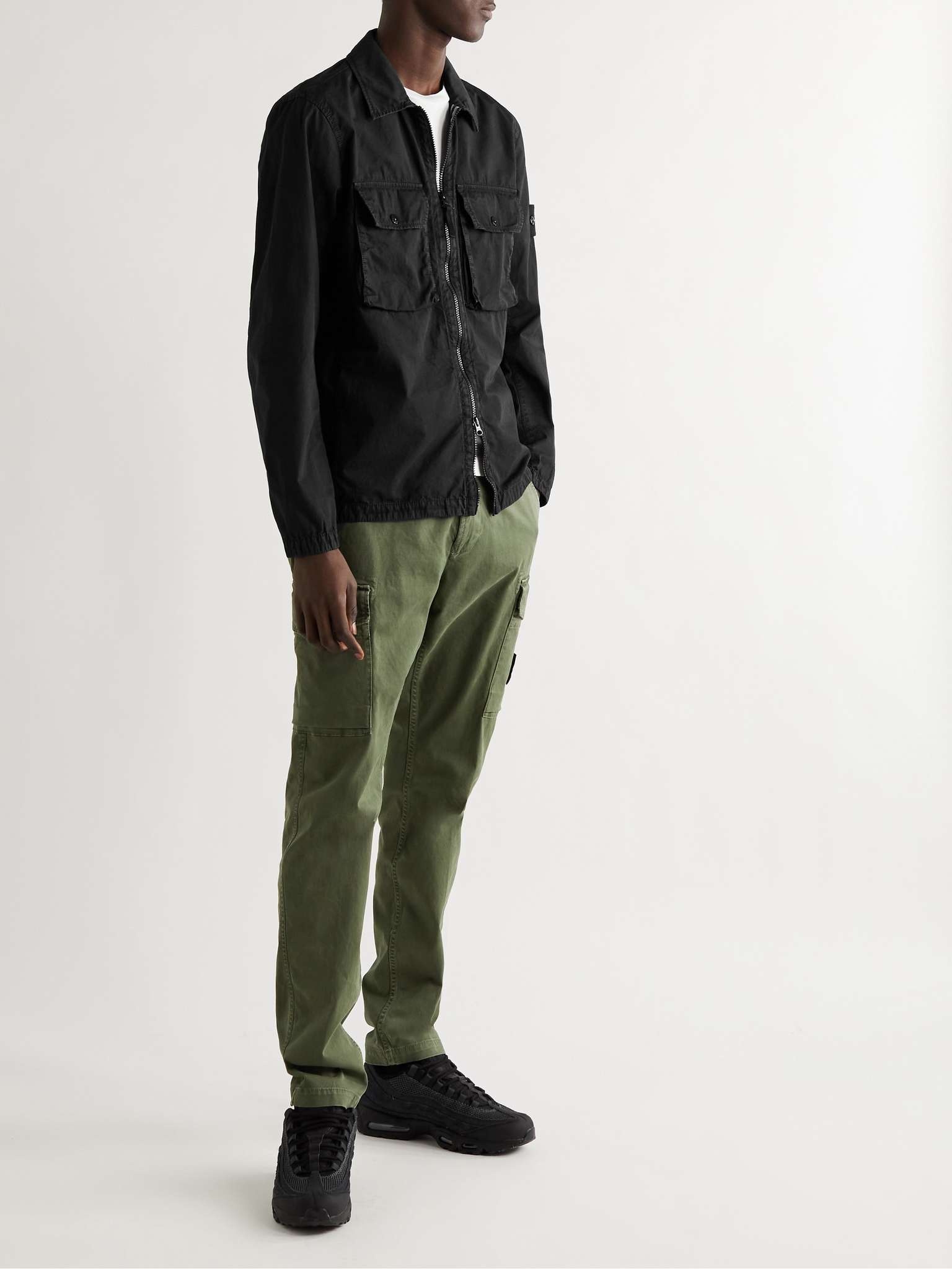 Logo-Appliquéd Garment-Dyed Cotton-Twill Overshirt - 2