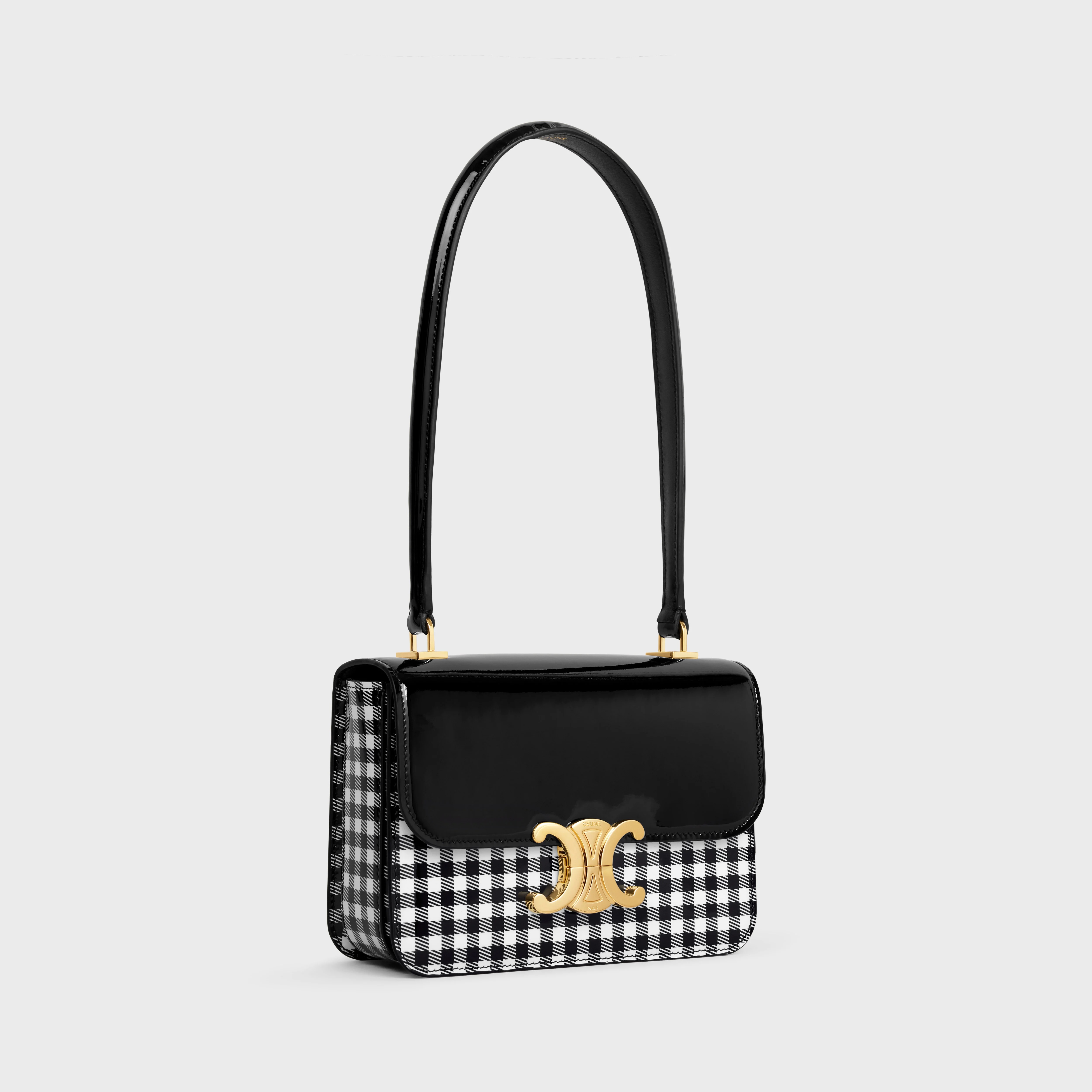 CELINE ヴィシープリントパテント TEEN GARANCEバッグ Women's Teen Garance bag in patent calfskin | CELINE | 24S