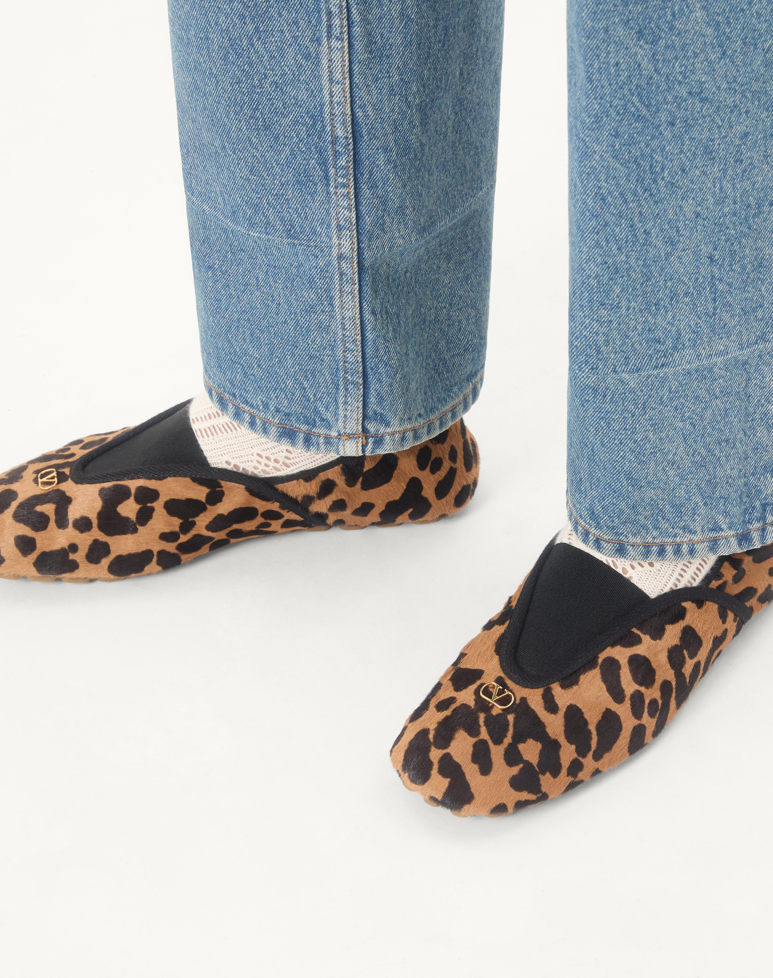 RHYTMIKA BALLERINA IN HAIR CALF WITH FAUVE ECLAT PRINT - 2