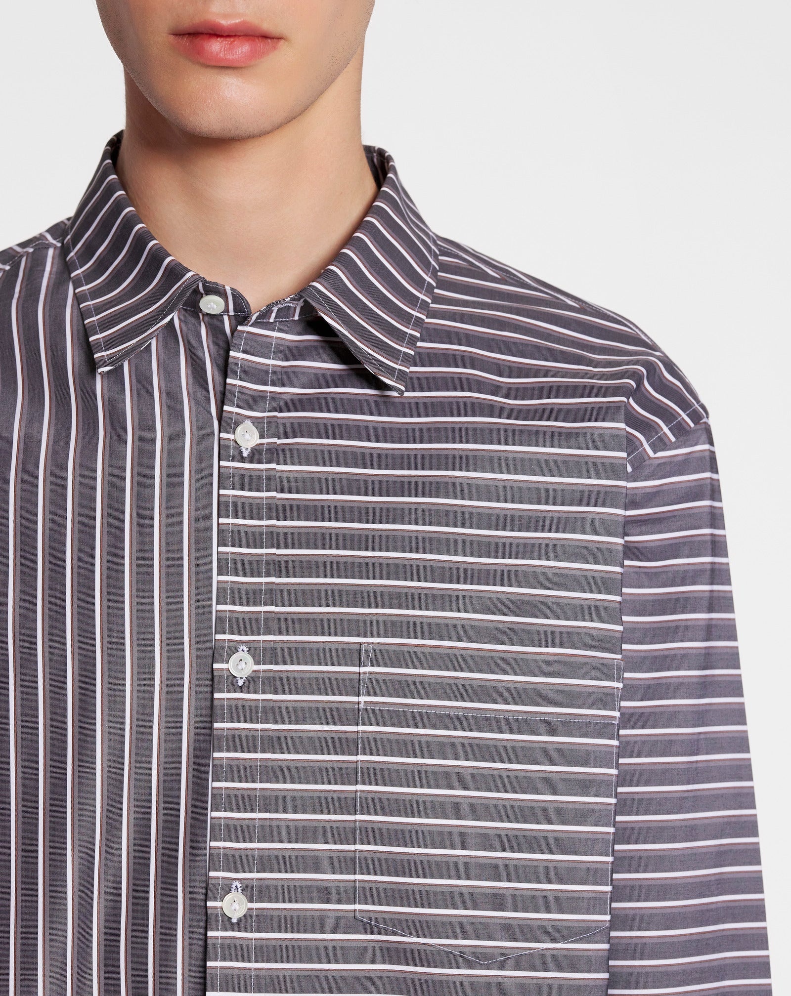 LONG SLEEVE ASYMETRIC SHIRT - 5