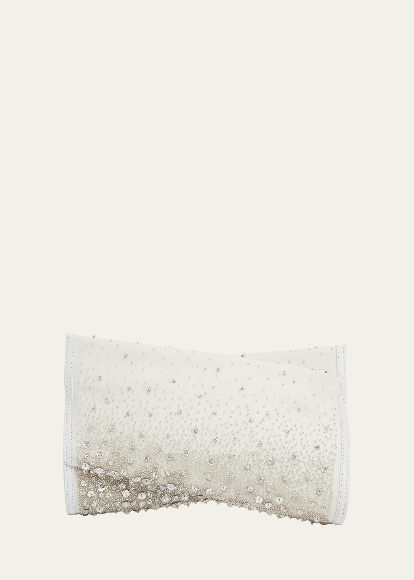 Loubitwist Small Embellished Satin Clutch Bag - 1