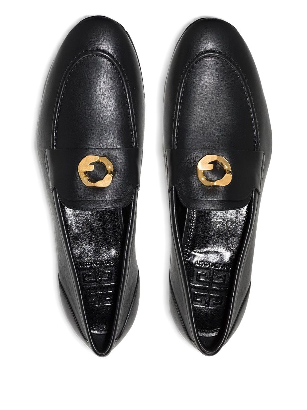G Chain leather loafers - 2