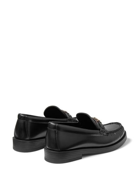 Addie leather loafers with logo plaque - 3