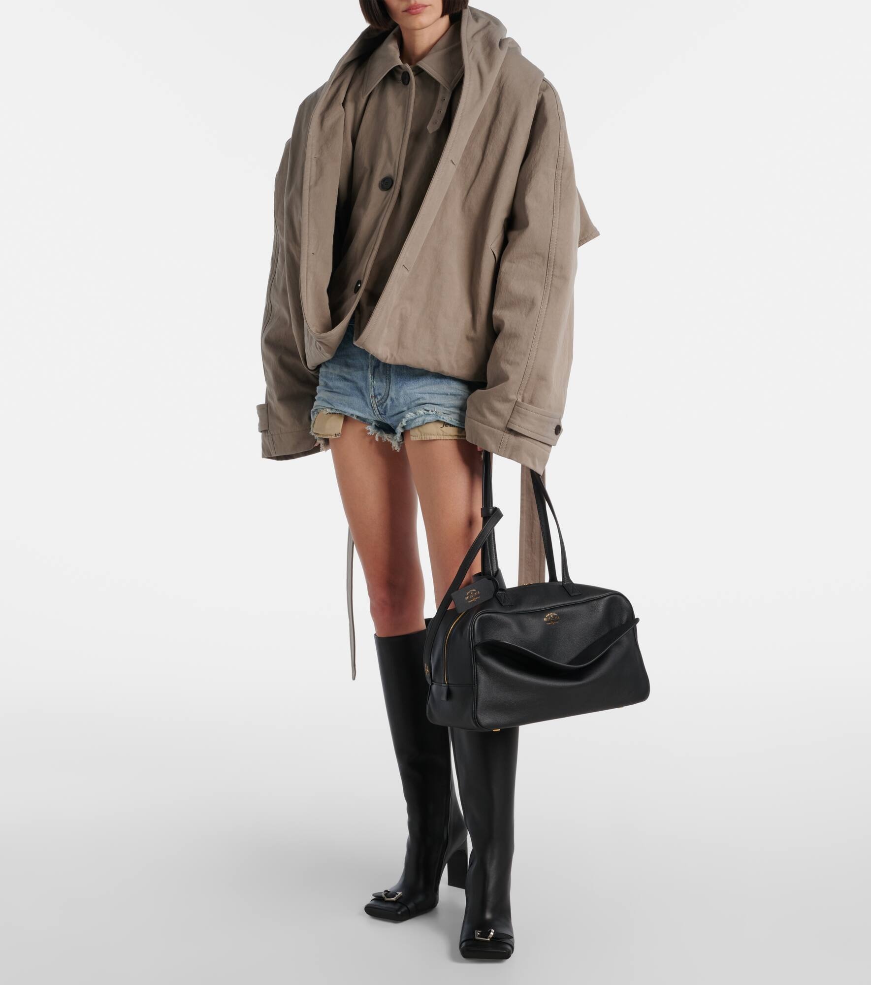 Carrie Medium leather bowling bag - 5