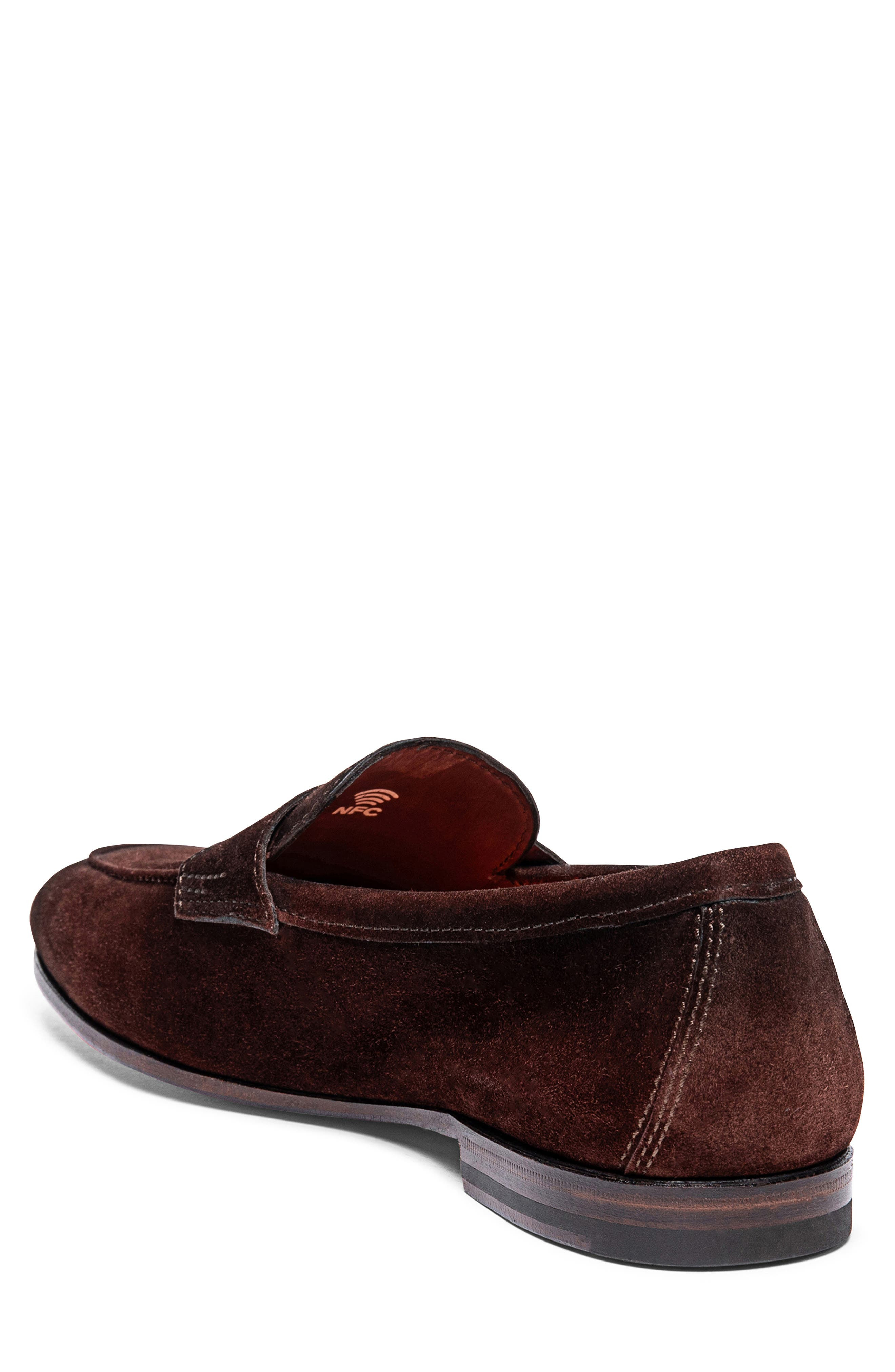 Santoni Carlos Penny Loafer in Brown Suede at Nordstrom - 2
