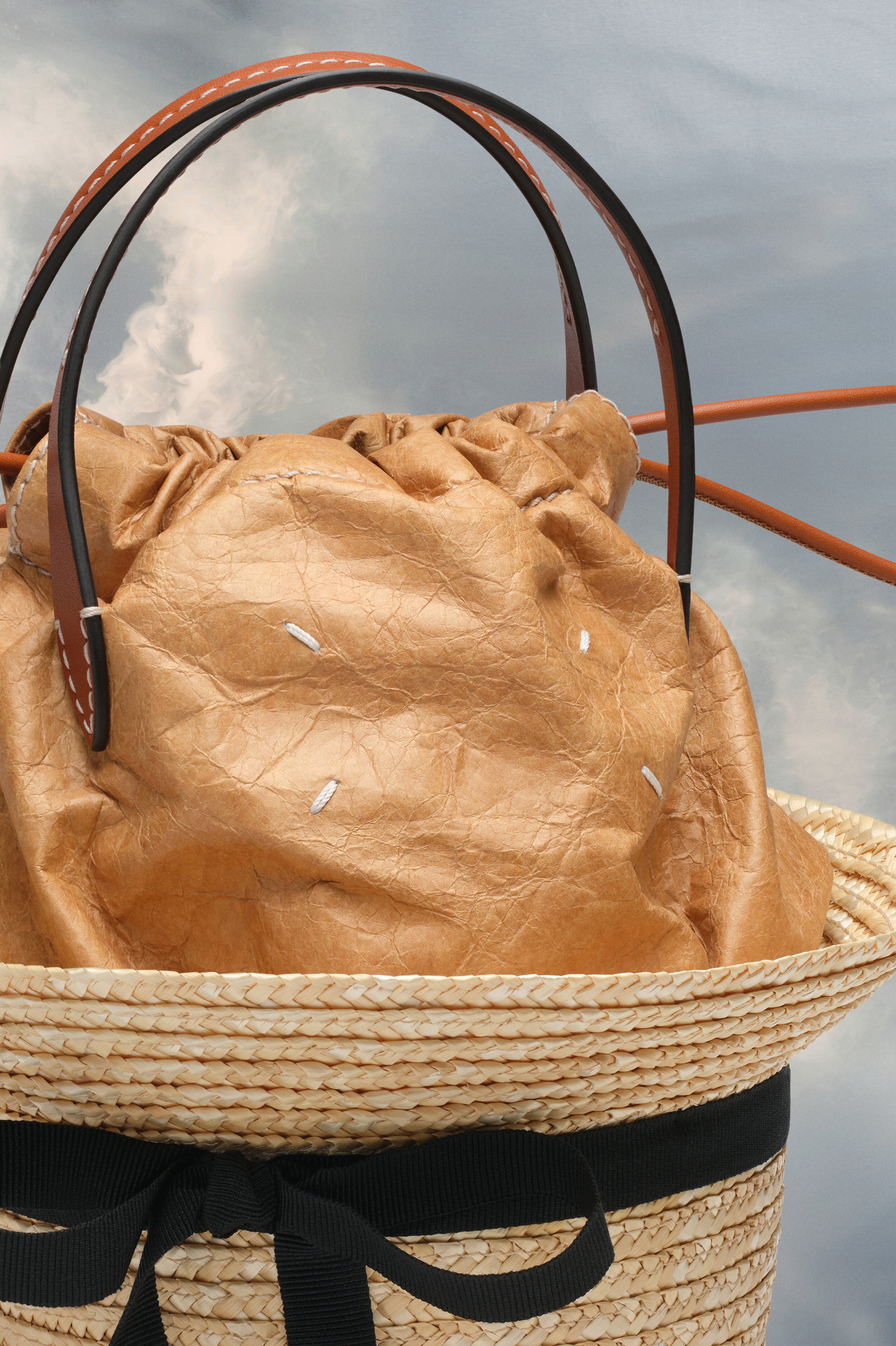 Straw hat bucket bag - 5