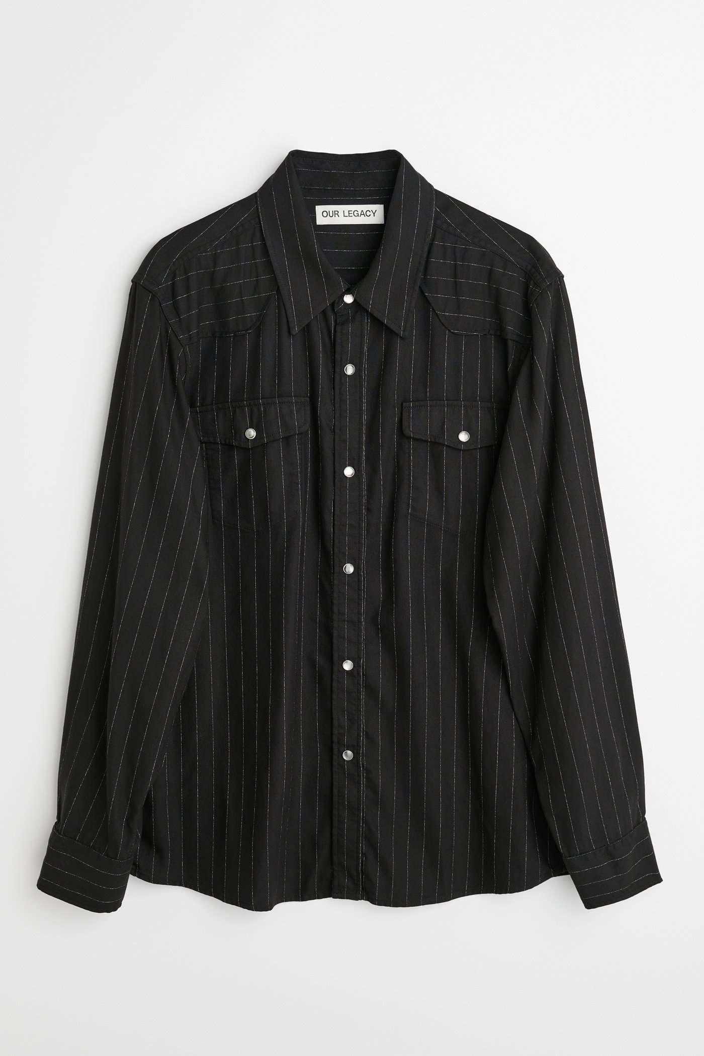 Frontier Shirt Black Chalk Stripe - 1