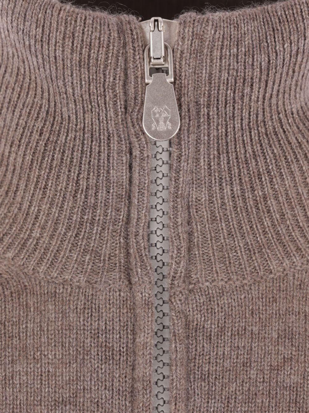 high-neck zip-front cardigan - 3