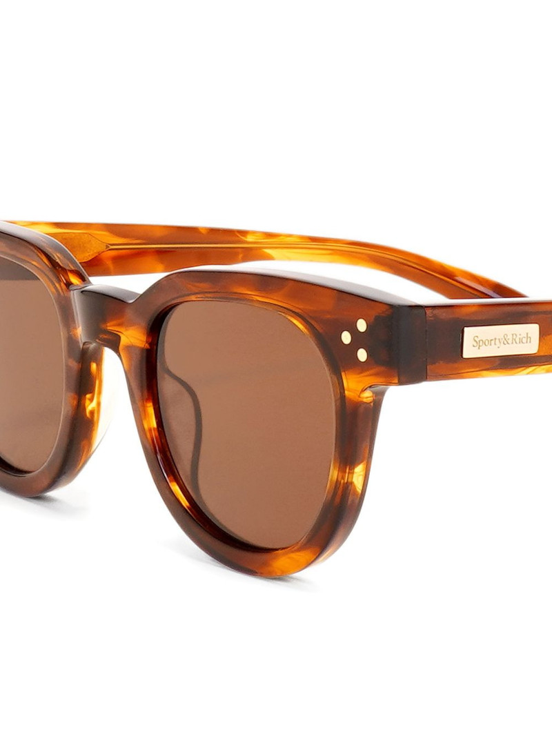 tortoiseshell round-frame sunglasses 3