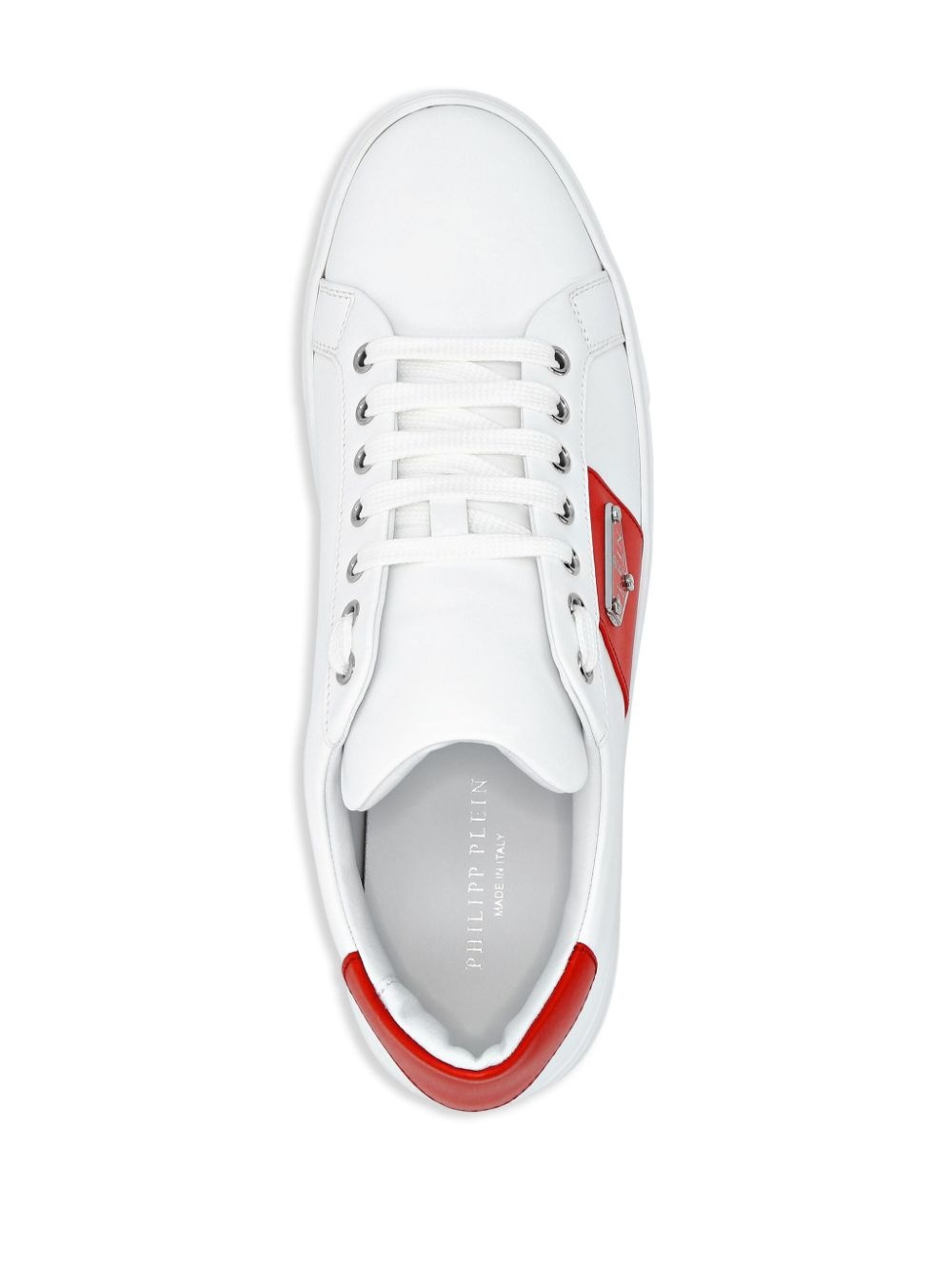 logo-plaque panelled sneakers - 3
