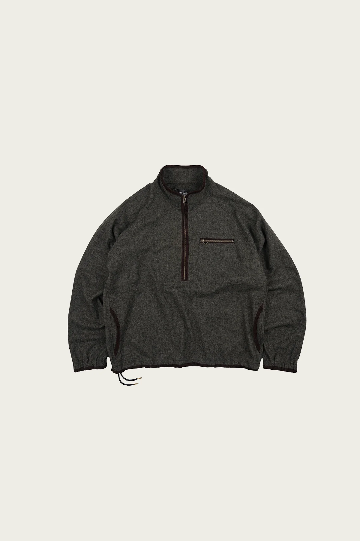 Wool Half Pullover - Forest Black - 1