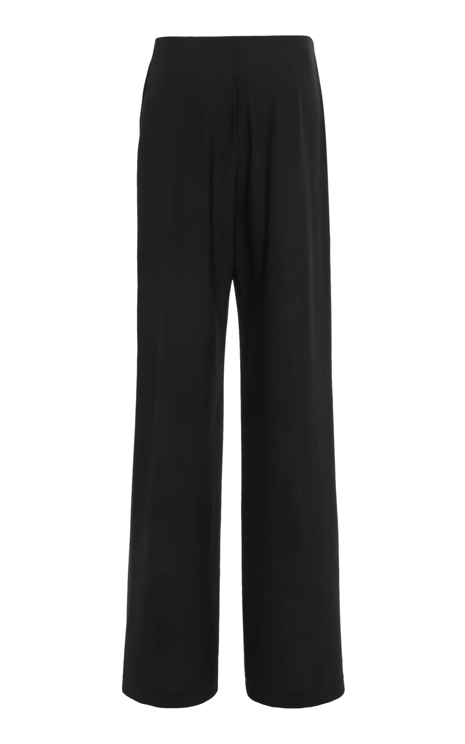 Front-Slit Tailored High-Rise Trousers black - 5