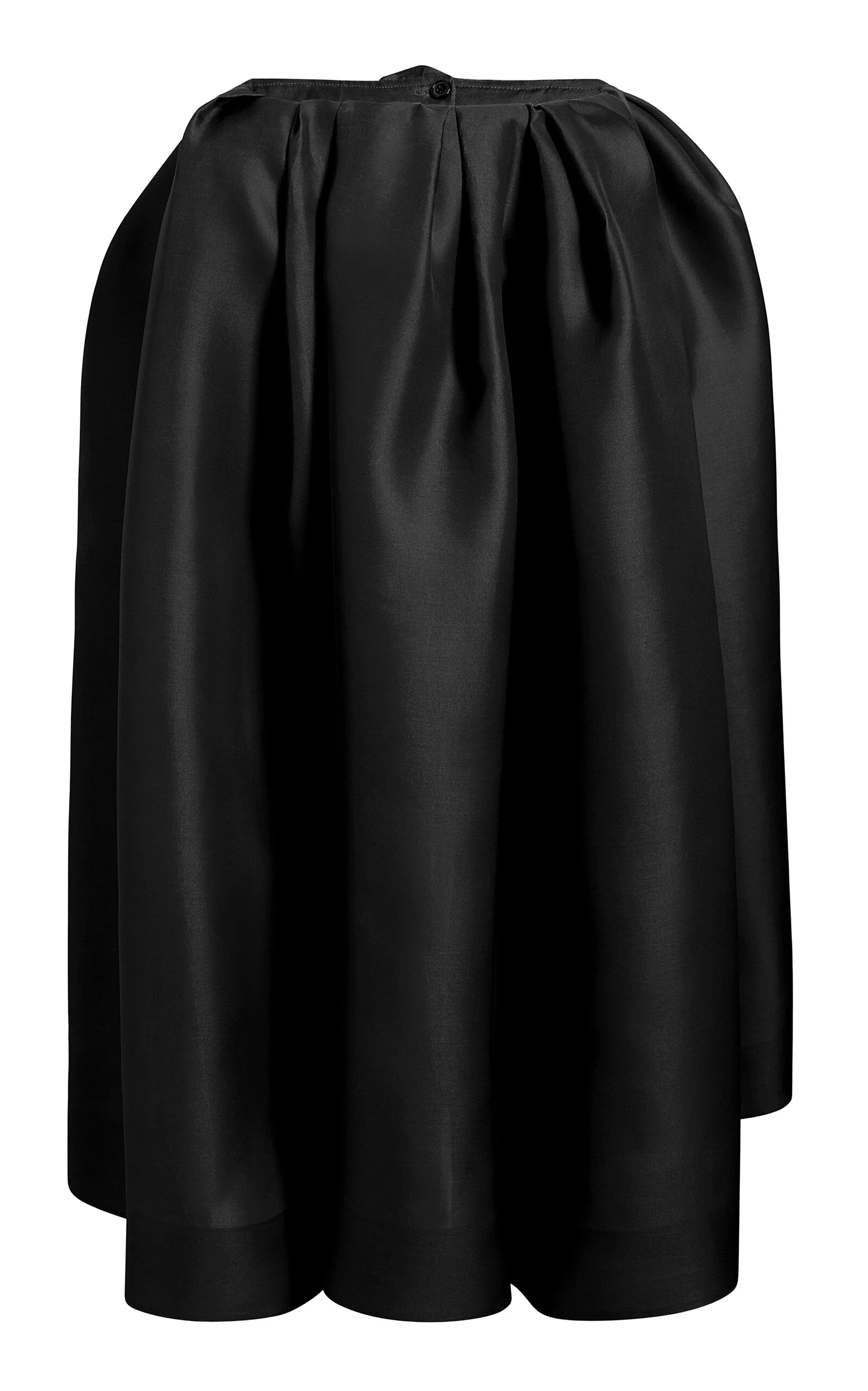 Adara Silk Twill Organza Maxi Skirt black - 1