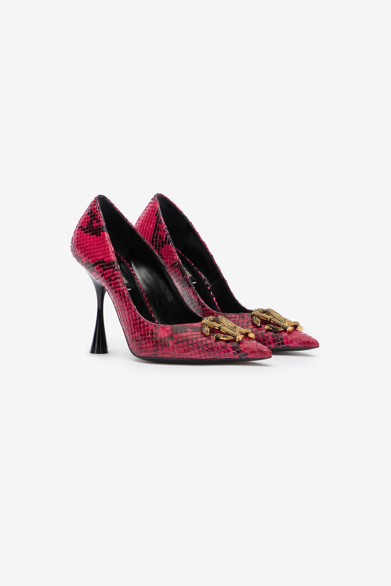 Pumps With Python Print And Mirror Snake Monogram 2