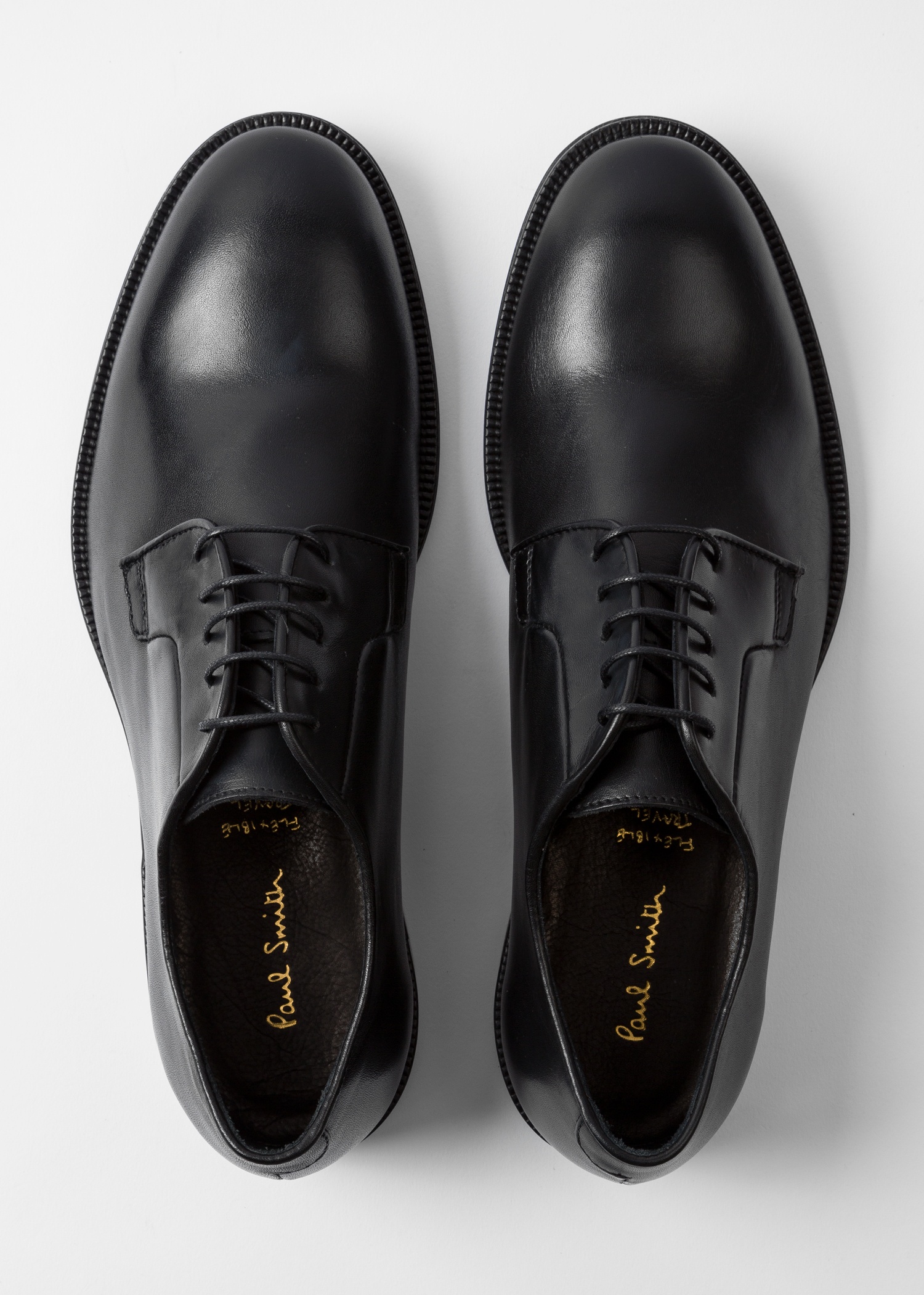 Black Leather 'Chester' Flexible Travel Shoes - 2