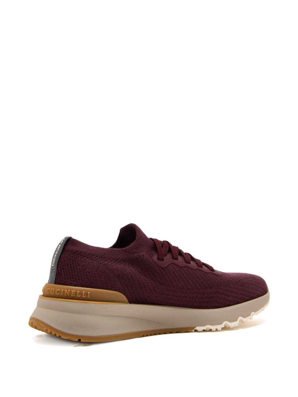 knitted lace-up sneakers - 4
