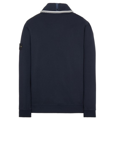 Stone Island 62752 COTTON STRETCH FLEECE_ GARMENT DYED BLUE outlook