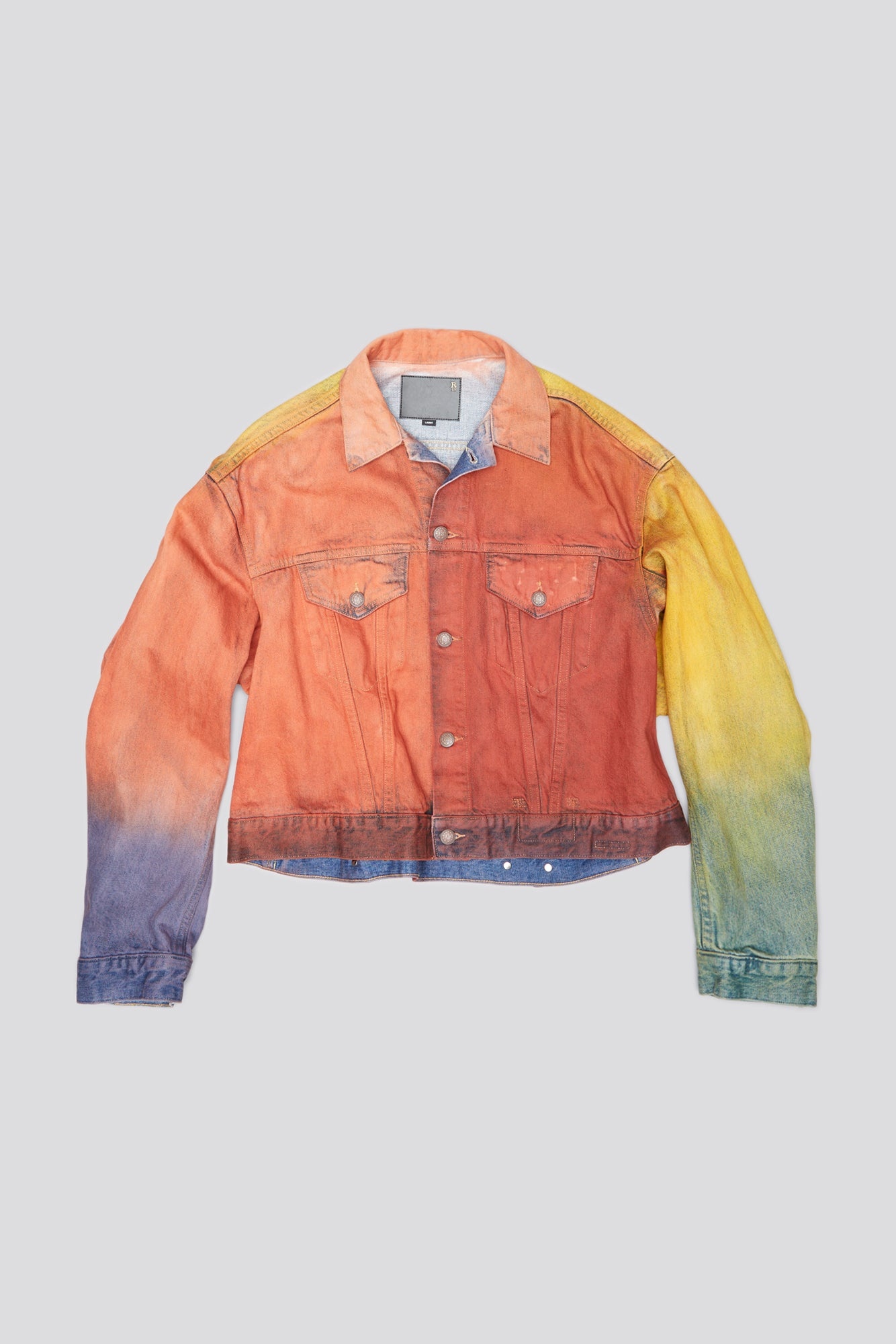 ELI BOXY TRUCKER JACKET - MULTICOLOR SPRAY DYE - 1