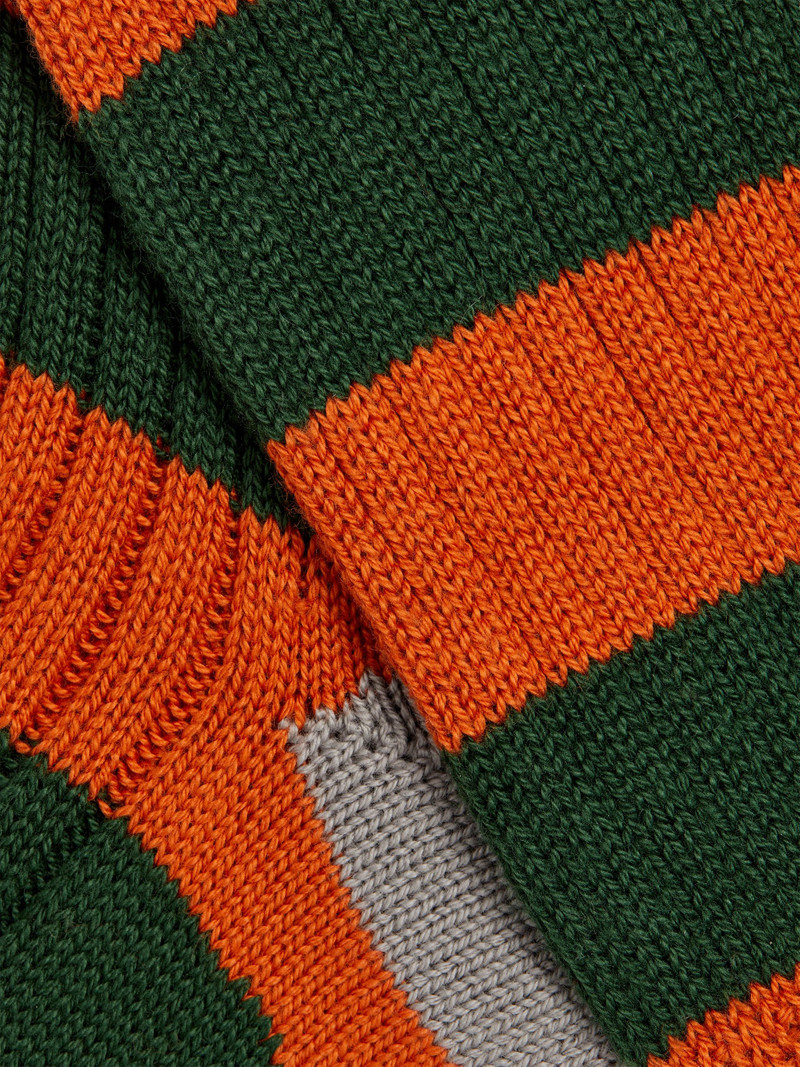 Mackintosh BURNT ORANGE, DARK GREEN AND GREY COTTON SOCKS outlook