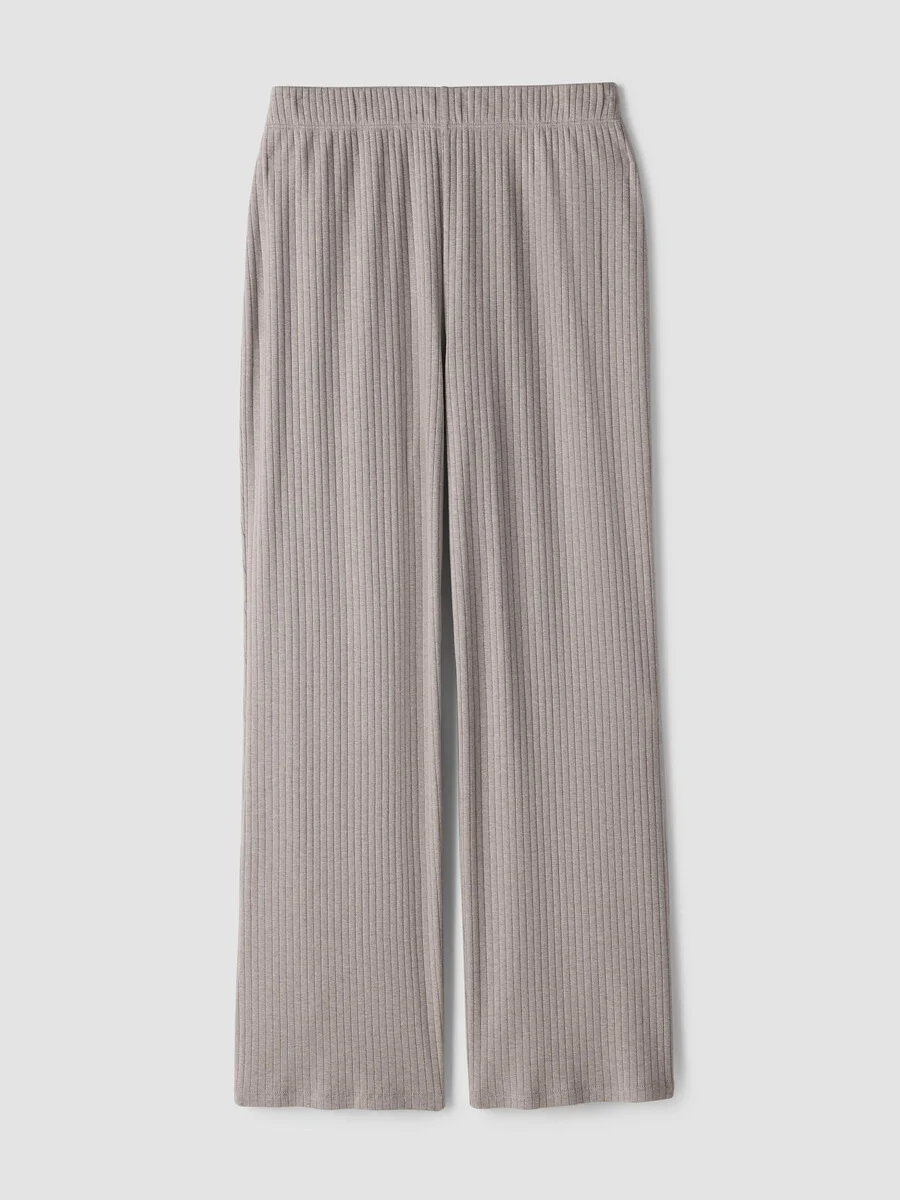 Organic Cotton Rib Straight Sleep Pant - 1
