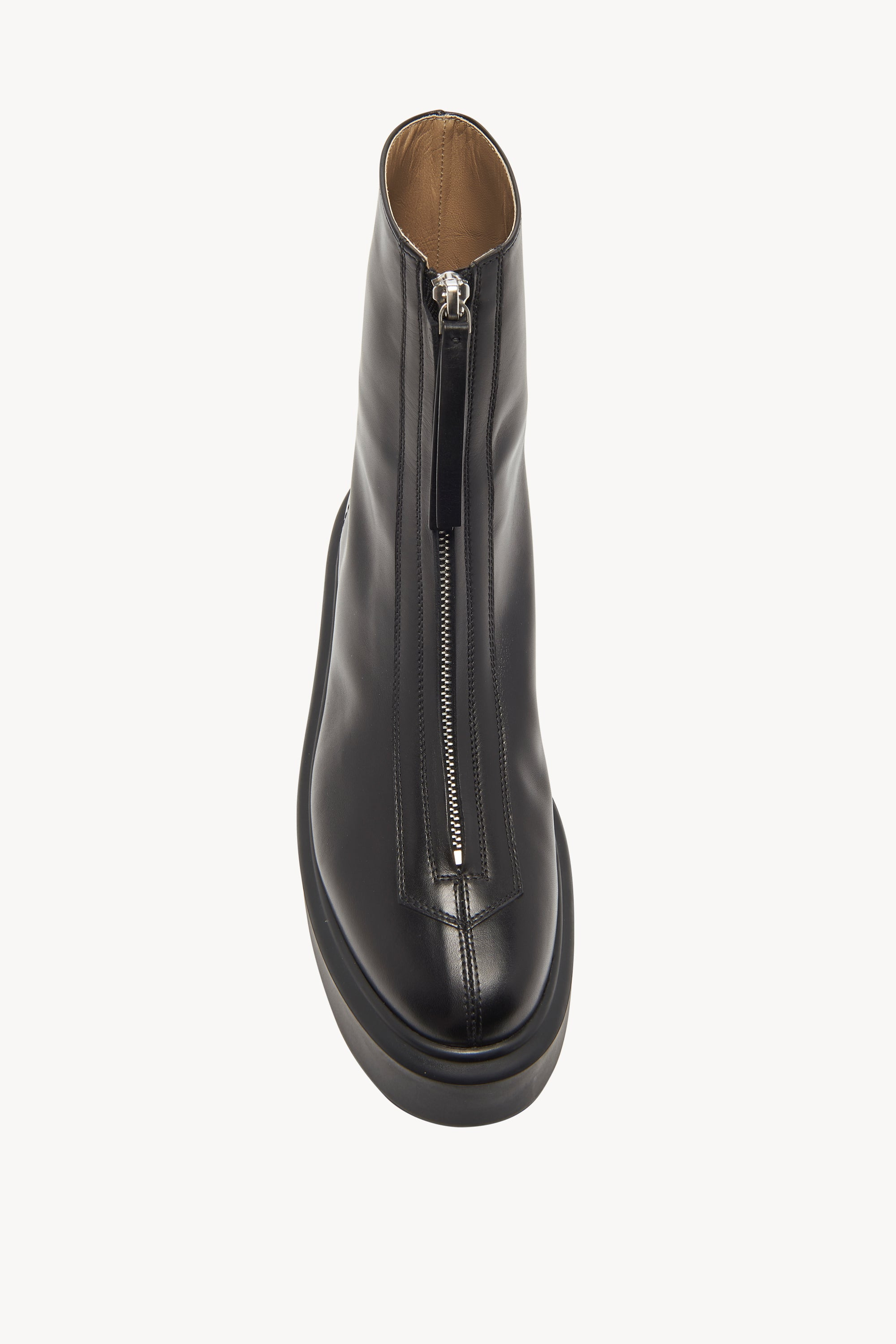 Zipped Boot I in Leather - 3
