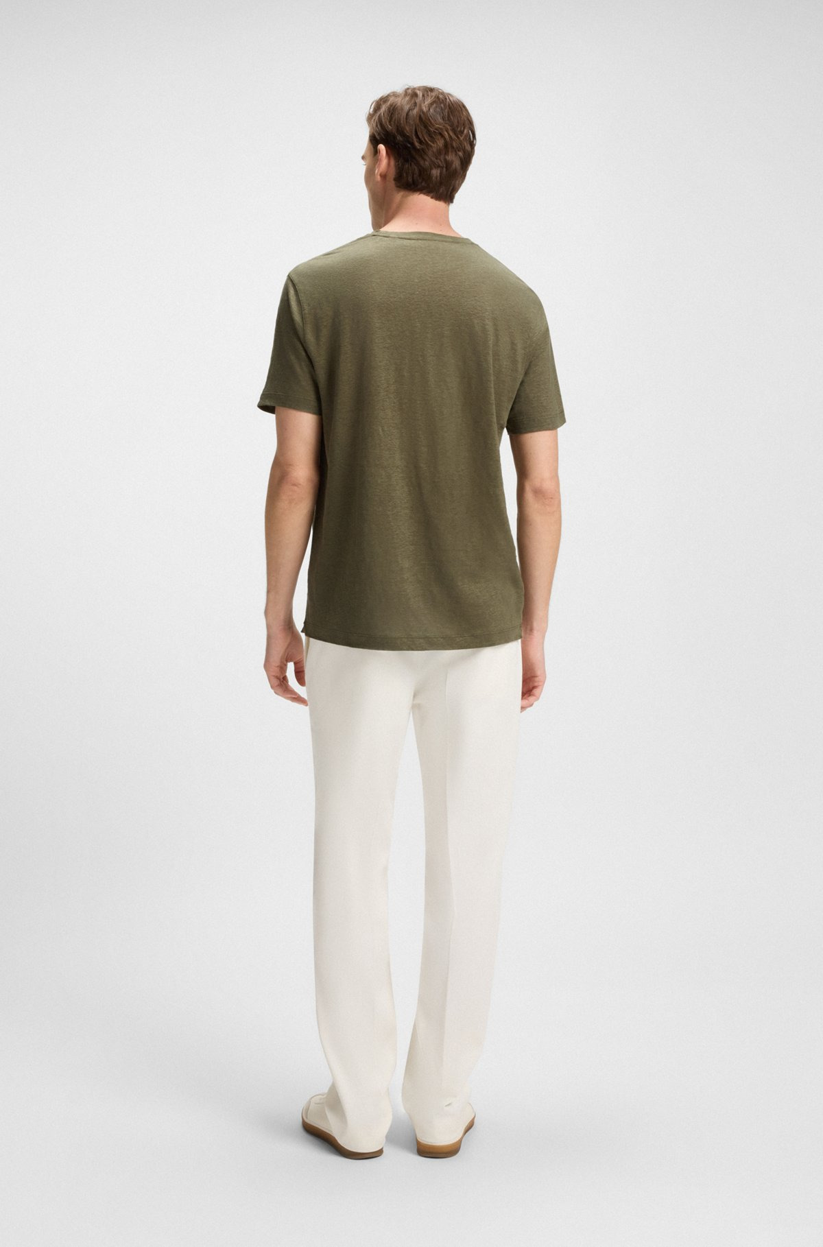BECKHAM X BOSS T-SHIRT IN SOFT LINEN - 6