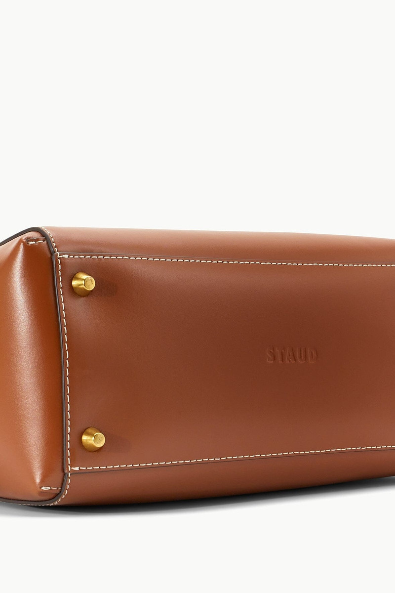 STAUD | CUSTOM SHIRLEY LEATHER BAG | SADDLE 6